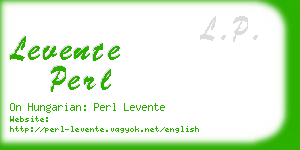 levente perl business card